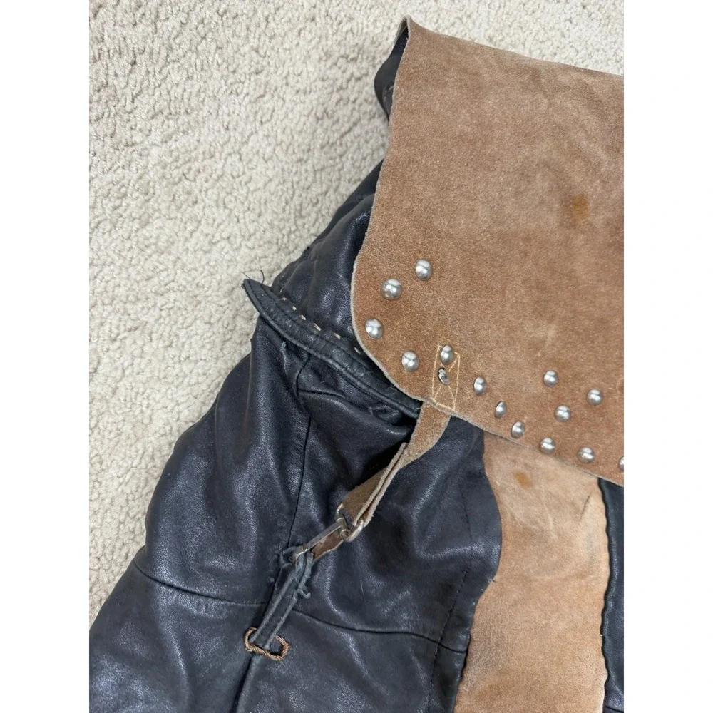 Upcycled Leather Backpack Handmade Rustic Vintage Rucksack Boho Distressed
